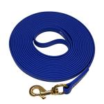 Redline K-9 Biothane Waterproof All Weather Dog Leash with Solid Brass Hardware - Blue - 5/8" x 40'