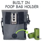 TRIPOLACO Dog Treat Pouch, Large Treat Pouches for Pet Training with Multiple Pockets, Built-in Poop Bag Dispenser & Phone Holder, 3 Wear Styles, Ideal Dog Treat Bag for Training & Walks