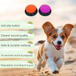 Gelabur Set of 2 Dog Buttons for Communication, Voice Recordable Buttons for Classroom, Dog Training Talking Buttons Starter Set, Pet Easy Speaking Buttons Tools