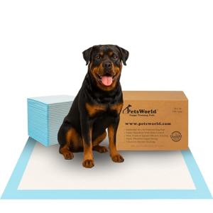 PETSWORLD Extra Large Potty Pads for Dogs, Odor Eliminating 30" x 36", 150 Count Pee Pads for Dogs, Gigantic XL Dog Pads, 5 Layer Ultra Absorbent Technology, Leak Proof Training Pads for Dogs & Cats