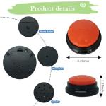 Gelabur Set of 2 Dog Buttons for Communication, Voice Recordable Buttons for Classroom, Dog Training Talking Buttons Starter Set, Pet Easy Speaking Buttons Tools
