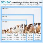 Gimars XXXXL 36"x36" Thicken Heavy Absorbency Dog Pad Extra Large- Jumbo Disposable Polymer Quick Dry No Leaking Pee Pads for Dogs, Cats, Rabbits Pets 30 Counts