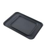 Minekkyes Set of 4 Boot Tray for Entryway, Plastic Shoe Trays, Pet Feeding Trays Snow Wet Mat, Indoor and Outdoor Use, Grey