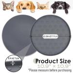 AVYDIIF Pet Feeding Mats for Food and Water, Waterproof Anti-Slip Placemats for Dog Cat Bowl, 1 Pack Silicone Pet Food Mat, Dishwasher Safe 10.9 × 10.9 (1 Pack, Black)