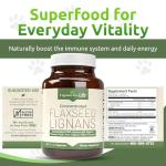 Lignans For Life Flaxseed Lignans for Dogs + SDG - Omega 3 Fatty Acids, High Fiber Antioxidants - Helps Improve Shiny Coat, Digestive & Heart Health Flax Seed for Dogs, 90 Flaxseed Capsules, 2 Pack