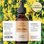 HERBAMAMA Cat's Claw Tincture - Vegan Cat's Claw Extract Supplement for Immune Support - Non-GMO, Alcohol & Sugar-Free Uncaria Tomentosa Drops