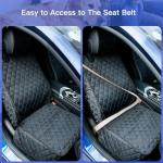 PETICON Front Seat Cover 2 Pack, Full Protection Dog Car Seat Cover with Side Flaps, Nonslip Scratchproof Captain Chair Seat Cover Fits for Cars, Trucks, SUVs, Jeep, Black