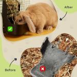 Trustic Hay and Food Feeder for Rabbit, Guinea Pig, Bunny, Chinchilla, Heavy Duty Metal Bin 5.5 x 5.5 x 7 inch (Pack of 1)