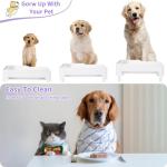 BEBOBLY Adjustable Cat Feeder Stand, Elevated Holder for Automatic Feeders, 3-5.1 in, Nonslip, Adjustable