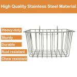 RMNHPTK Rabbit Hay Feeder, Stainless Steel Hay Rack for Cage Pet Hay Dispenser Holder Heavy-Duty Metal Super Durable Grass Rack for Adult Rabbit Guinea Pig Chinchilla Bunny 9.8x5.1x5.9 Inch