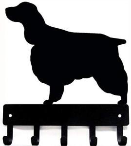 The Metal Peddler English Springer Spaniel Key Holder Hanger - Small 6 inch Wide with 5 Hooks - Made in USA