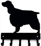 The Metal Peddler English Springer Spaniel Key Holder Hanger - Small 6 inch Wide with 5 Hooks - Made in USA