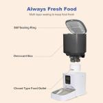 4L Automatic Cat Feeder Pet Food Dispenser with 10s Voice Recorder, Pet Feeder up to 8 Meals per Day, Timed Cat Feeder with Dry Food Sealed Ring