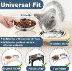 Arespark Stainless Steel Cat Bowls 12 PCS, 5.5 Inch Metal Cat Bowls, Replacement Elevated Food Water Dishes for Indoor Kitten, Whisker Fatigue Relief Shallow Food Metal Dish for Stray Cats