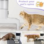 BEBOBLY Adjustable Cat Feeder Stand, Elevated Holder for Automatic Feeders, 3-5.1 in, Nonslip, Adjustable
