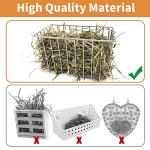RMNHPTK Rabbit Hay Feeder, Stainless Steel Hay Rack for Cage Pet Hay Dispenser Holder Heavy-Duty Metal Super Durable Grass Rack for Adult Rabbit Guinea Pig Chinchilla Bunny 9.8x5.1x5.9 Inch