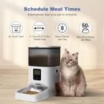 4L Automatic Cat Feeder Pet Food Dispenser with 10s Voice Recorder, Pet Feeder up to 8 Meals per Day, Timed Cat Feeder with Dry Food Sealed Ring