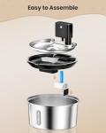 Replacement Pump for PawPoll Cat Fountain - Cats Water Fountain Pump Ultra Quiet LED Lights Pet Water Dispenser