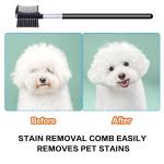 Jigfew 5 Pack Flea Lice Comb,Stainless Steel Dog Cat Grooming Combs With Rounded Teeth,Double-Sided Tear Stain Remover,Dematting Comb For Dogs Cats Ideal For All Types Of Small, Medium, Large Pets