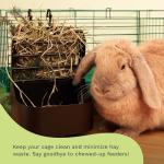 Trustic Hay and Food Feeder for Rabbit, Guinea Pig, Bunny, Chinchilla, Heavy Duty Metal Bin 5.5 x 5.5 x 7 inch (Pack of 1)