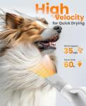 oneisall Dog Dryer,465 ft/s High Velocity Dog Hair Dryer,Quiet Dog Blow Dryer with Adjustable Airflow&Cycling Heating,Dog Dryer for Pet Grooming with 8.86ft Long Hose,Ideal for Quick&Efficient Drying