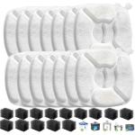 28 Pcs Cat Water Fountain Replacement Filters-14 Pack Cat Fountain Filters with 14 Pack Sponges, Enhanced Compatibility Pet Fountain Filter Fit for 95oz/2.8L 135oz/4L 67oz/2L Pet Drinking Fountain