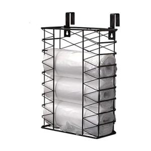 Gourmet Basics by Mikasa Garbage Bag Holder Garbage Bag Holder Basket with Removable Hooks, One size, Antique Black,5255362