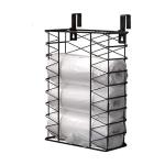 Gourmet Basics by Mikasa Garbage Bag Holder Garbage Bag Holder Basket with Removable Hooks, One size, Antique Black,5255362