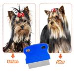 Jigfew 5 Pack Flea Lice Comb,Stainless Steel Dog Cat Grooming Combs With Rounded Teeth,Double-Sided Tear Stain Remover,Dematting Comb For Dogs Cats Ideal For All Types Of Small, Medium, Large Pets