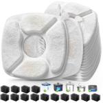 28 Pcs Cat Water Fountain Replacement Filters-14 Pack Cat Fountain Filters with 14 Pack Sponges, Enhanced Compatibility Pet Fountain Filter Fit for 95oz/2.8L 135oz/4L 67oz/2L Pet Drinking Fountain