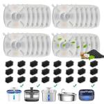 DOOOB 48 Pcs Cat Water Fountain Filter, 24 Packs Cat Fountain Filter, Cat Fountain Replacement Filters, Pet Water Fountain Filters for 95oz/2.8L Pet Water Fountain