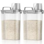 TBMax Rice Container 2 Pack 5 Lbs, Small Pet Dog Cat Food Container Dispenser, Kitchen Cereal Storage Container with Cup, Perfect for Daily Use, Travel, and Portion Control
