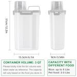 TBMax Rice Container 2 Pack 5 Lbs, Small Pet Dog Cat Food Container Dispenser, Kitchen Cereal Storage Container with Cup, Perfect for Daily Use, Travel, and Portion Control