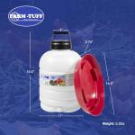 FARM-TUFF Hanging Chicken Waterer, 5 Gallon Capacity - Durable BPA-Free Plastic Poultry Fountain with Top Fill Design - Automatic Water Dispenser for Chickens, Ducks, Turkeys & Game Birds