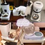 BEBOBLY Adjustable Cat Feeder Stand, Elevated Holder for Automatic Feeders, 3-5.1 in, Nonslip, Adjustable