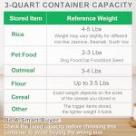TBMax Rice Container 2 Pack 5 Lbs, Small Pet Dog Cat Food Container Dispenser, Kitchen Cereal Storage Container with Cup, Perfect for Daily Use, Travel, and Portion Control
