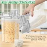 TBMax Rice Container 2 Pack 5 Lbs, Small Pet Dog Cat Food Container Dispenser, Kitchen Cereal Storage Container with Cup, Perfect for Daily Use, Travel, and Portion Control