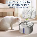 28 Pcs Cat Water Fountain Replacement Filters-14 Pack Cat Fountain Filters with 14 Pack Sponges, Enhanced Compatibility Pet Fountain Filter Fit for 95oz/2.8L 135oz/4L 67oz/2L Pet Drinking Fountain