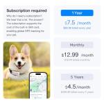 DBDD AI GPS Tracker for Dogs (30lbs+), Real Time Location and AI Vet Health Management, Electronic Fence, Waterproof, iOS and Android Universal（Black）