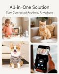 Noorio 5G Two Way Video Calling Camera, One Click Call 2K Pet Camera with Phone App, 360° PTZ Dog Cam with Speaker, Color Night Vision, 2.4 Inch Screen, CL200