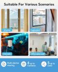 Window Camera 5MP 2K,2.4GHz & WiFi Indoor Cameras for Home Security/Dog/Baby/Pet,Window Security Camera with Mounting Sticker Al Color Night Vision,Person & Motion Detection (White)