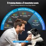 Oliry Smart AI Bark Collar for Large Medium Small Dogs, Anti Barking Device with 5 Training Modes, Exclusive Forced Bark-Stopping, Rechargeable IP67 Waterproof Bark Collar with 5 Sensitivity (Black)