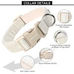 ARING PET Velvet Dog Collar, Cute White Pet Necklaces with Quick Release Buckle for Puppy Small Medium Large Girl Boy Dogs Cotton-XS