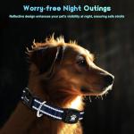 Myiwb GPS Dog Collar Tracker 2-in-1,Reflective Waterproof Adjustable Pet Collar,iOS-Only,Ideal for Dog Tracking pet Tracker,for Small to Large Dogs,Real-Time Tracking,No Monthly Fees(Blue,Large)