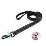 CHMETE Dog Leash 5ft Long - Traffic Padded Two Handle - Heavy Duty - Double Handles Lead for Control Safety Training - Leashes for Large Dogs or Medium Dogs Black
