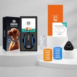 DBDD AI GPS Tracker for Dogs (30lbs+), Real Time Location and AI Vet Health Management, Electronic Fence, Waterproof, iOS and Android Universal（Black）