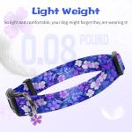 Kazazoo Dog Collar Cute and Soft Nylon Puppy Collar Girl, Adjustable Dog Collars for Small Medium Dogs, Purple Flowers-S