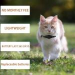 Cat Tracker GPS Collar for Cats Electronic Pet Locator Waterproof Compatible with Apple Find My No Monthly Fee Ideal for Small to Large Cats Advanced Tracking Solution Smart Collar for Pet Safety