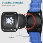 Myiwb GPS Dog Collar Tracker 2-in-1,Reflective Waterproof Adjustable Pet Collar,iOS-Only,Ideal for Dog Tracking pet Tracker,for Small to Large Dogs,Real-Time Tracking,No Monthly Fees(Blue,Large)