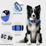 Myiwb GPS Dog Collar Tracker 2-in-1,Reflective Waterproof Adjustable Pet Collar,iOS-Only,Ideal for Dog Tracking pet Tracker,for Small to Large Dogs,Real-Time Tracking,No Monthly Fees(Blue,Large)